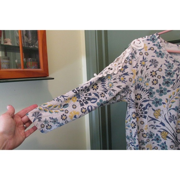 Style & Co. Women's Gray Floral Lace Insert Cold Shoulder Pullover Blouse Size M - Picture 3 of 7